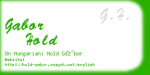 gabor hold business card